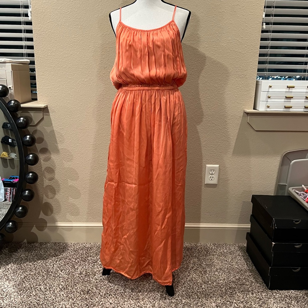 Frye Pink Sleeveless Spaghetti Strap Sundress Maxi